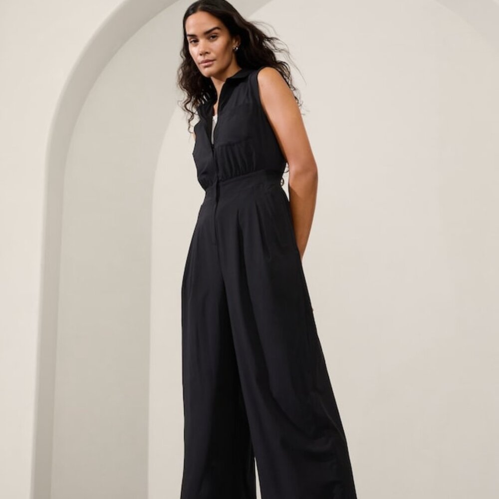 Athleta Brooklyn Heights Wide Leg Jumpsuit, 12P